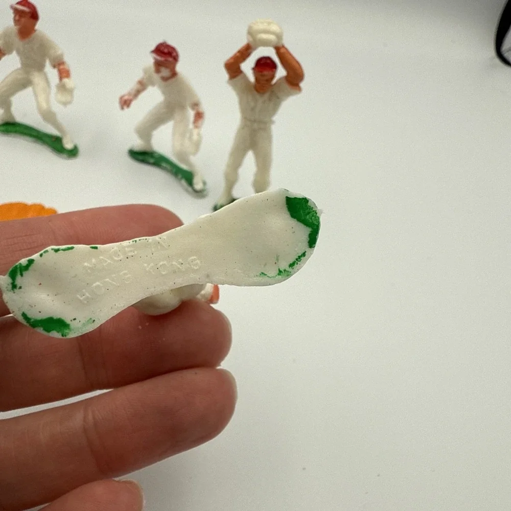 Vintage Baseball Players Cake Topper Figures Made In Hong Kong‎